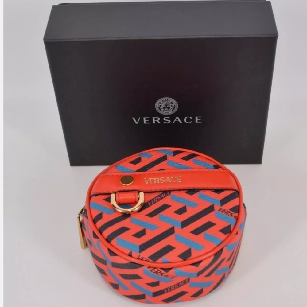 Versace La Greca Round Pouch